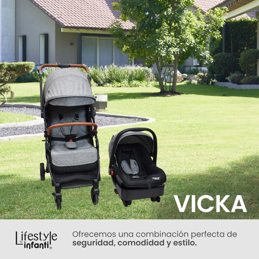 Carriola Vicka Travel System Lifestyle By Infanti Reversible Y  Compacta