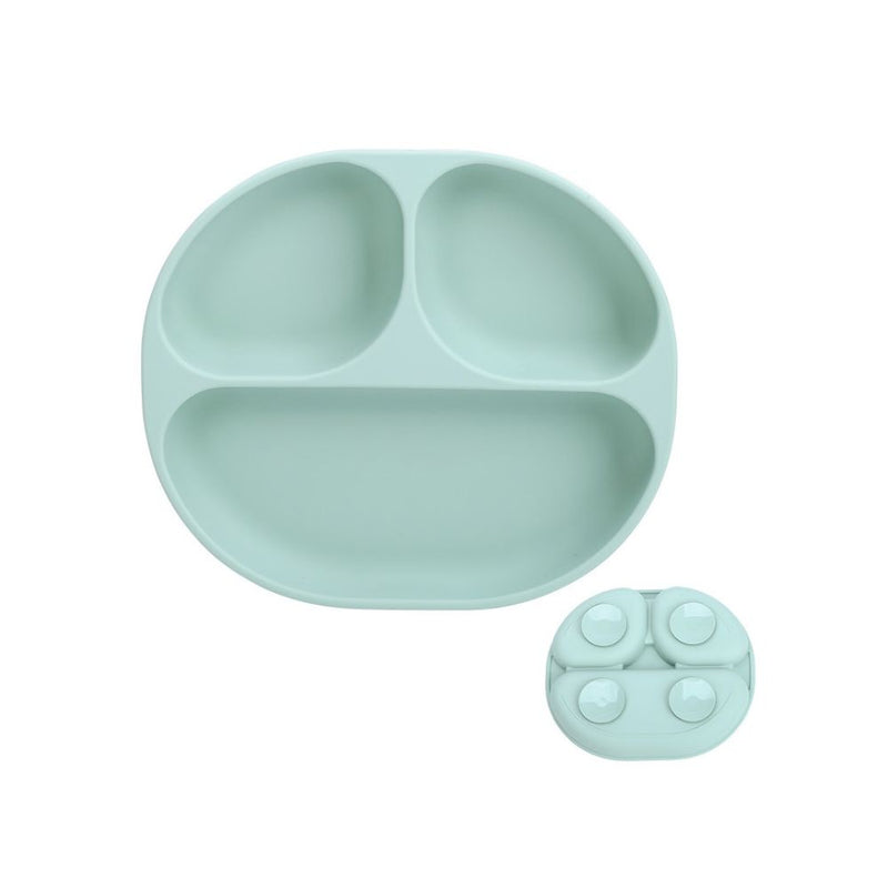 Plato de Silicón Cuadrado con 4 Puntos de Succión y Divisiones, Lifestyle By Infanti