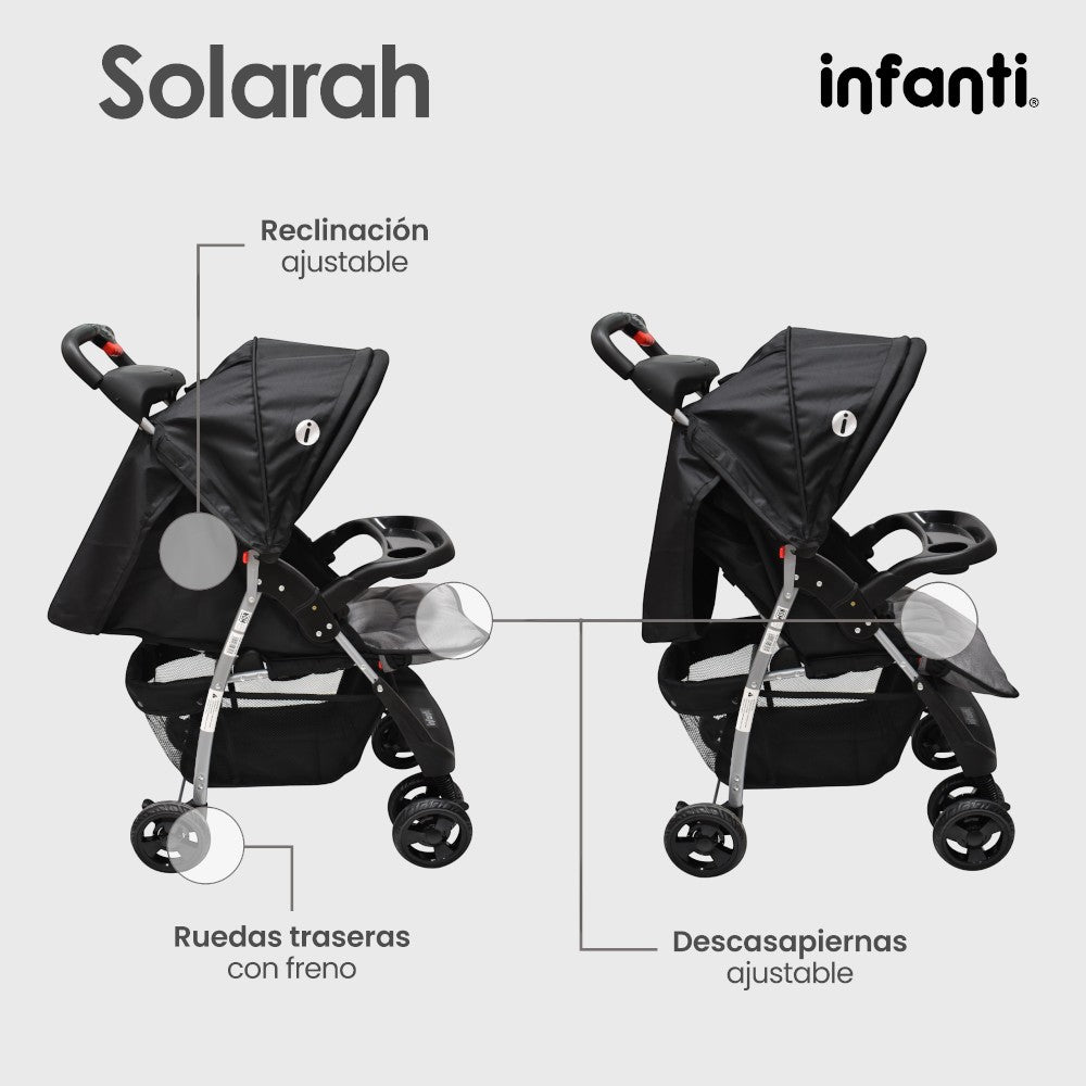 Infanti Carriola Sistema De Viaje Solarah Plegable Con Portabebé