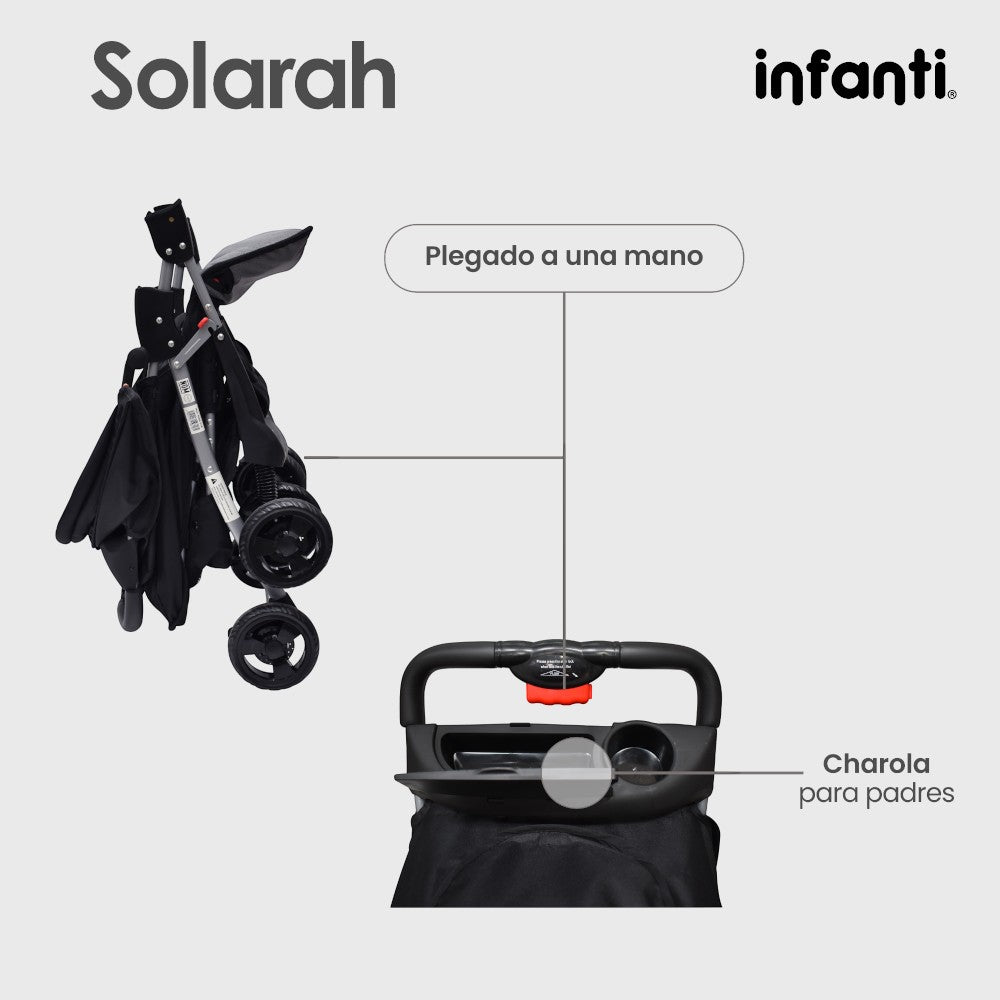 Infanti Carriola Sistema De Viaje Solarah Plegable Con Portabebé