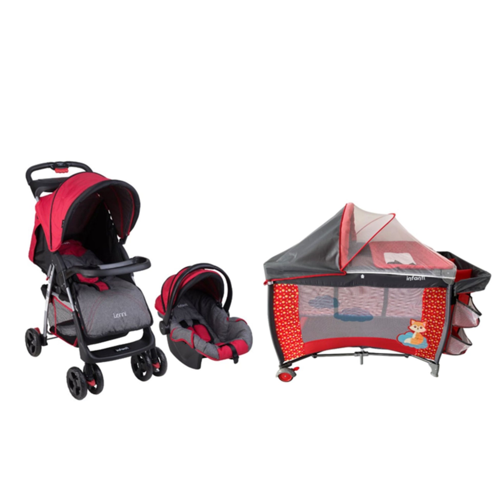 Carriola Sistema De Viaje Lenni + Cuna Corral Cambiador Idara