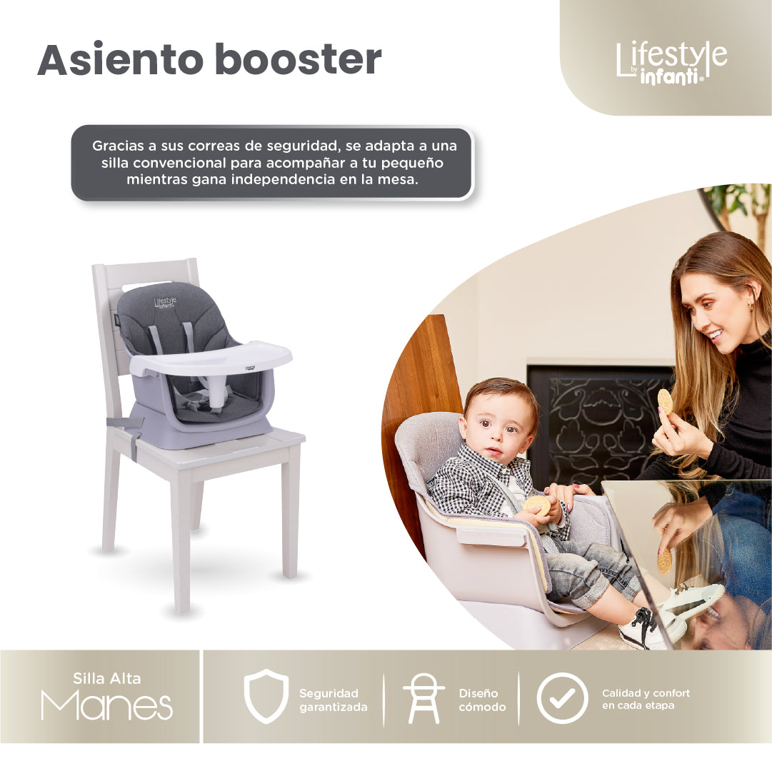 Silla Alta 7 en 1 Manes Con Centro de Entretenimiento y Mesa de Juego