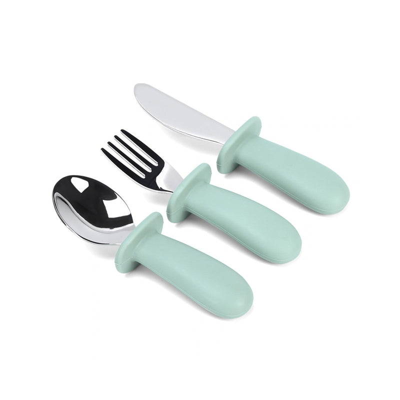 Set De Cuchara, Tenedor y Cuchillo De Silicón Con Tope, Lifestyle By Infanti