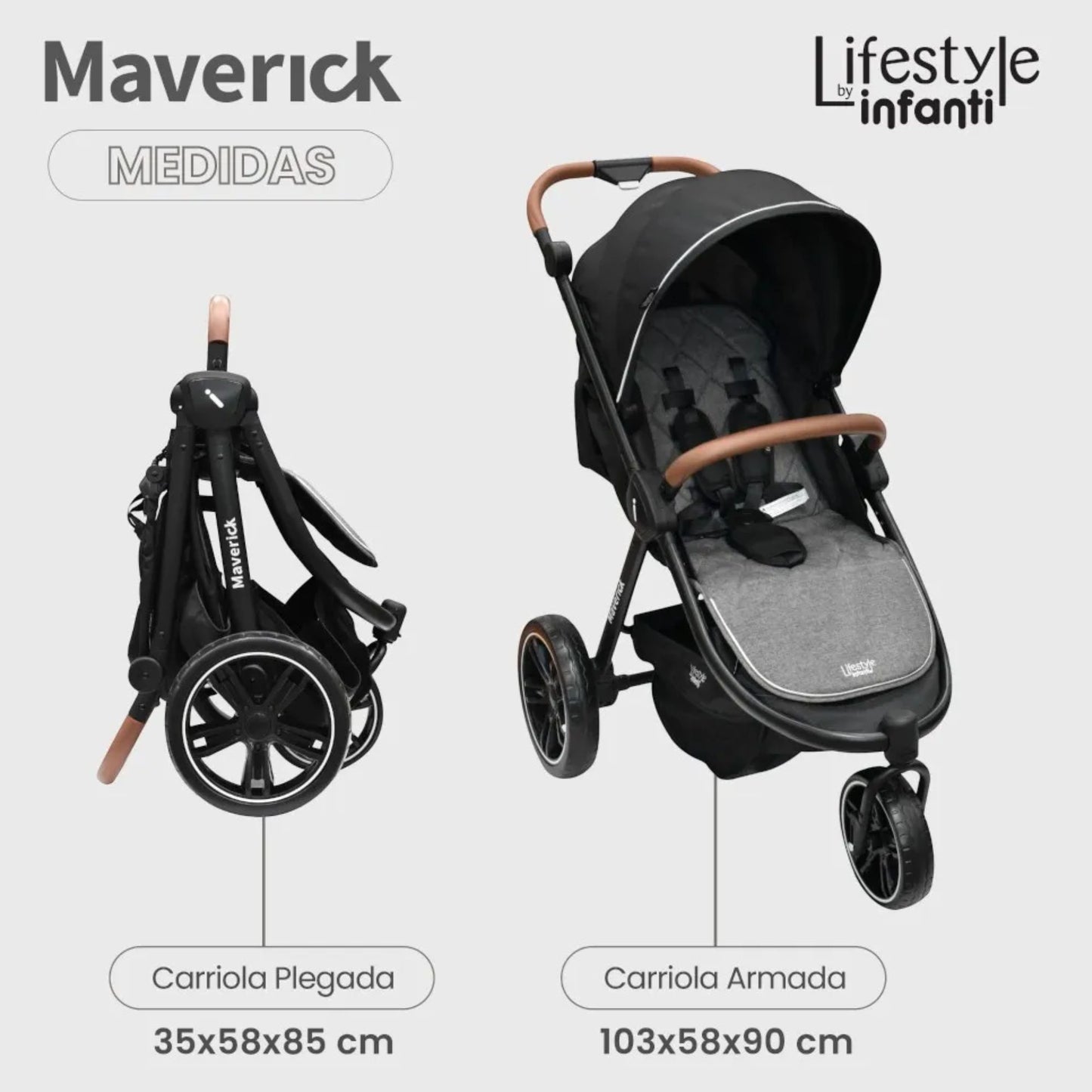 Carriola Sistema De Viaje Maverick + Cuna Corral Davy Plus