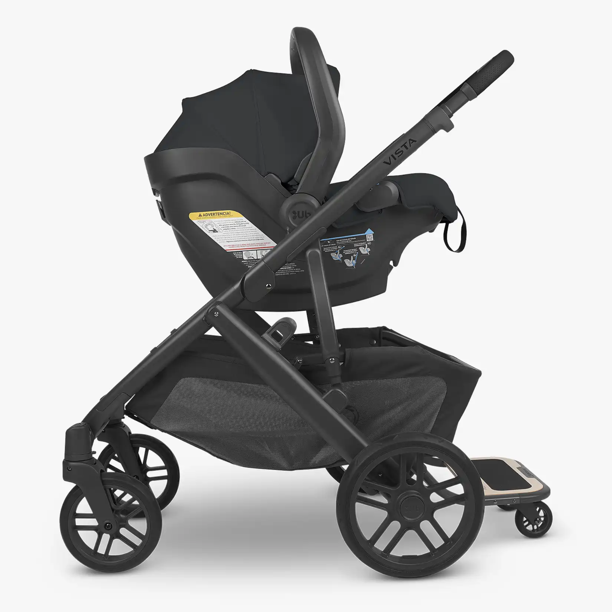 Plataforma PiggyBack para vista acopla fácilmente a tu coche, segura y antideslizante, ideal para niños hasta 25 kg