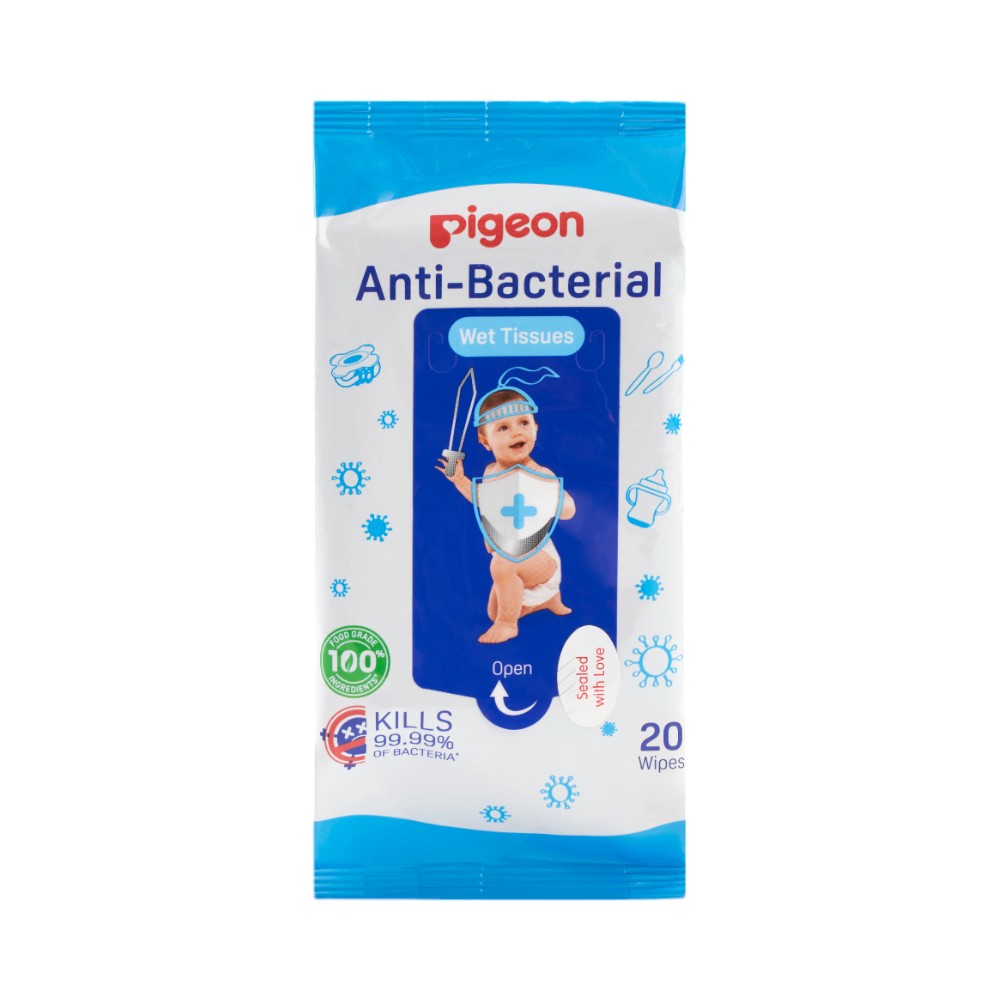 Toallitas Pigeon Antibacteriales 20 Piezas