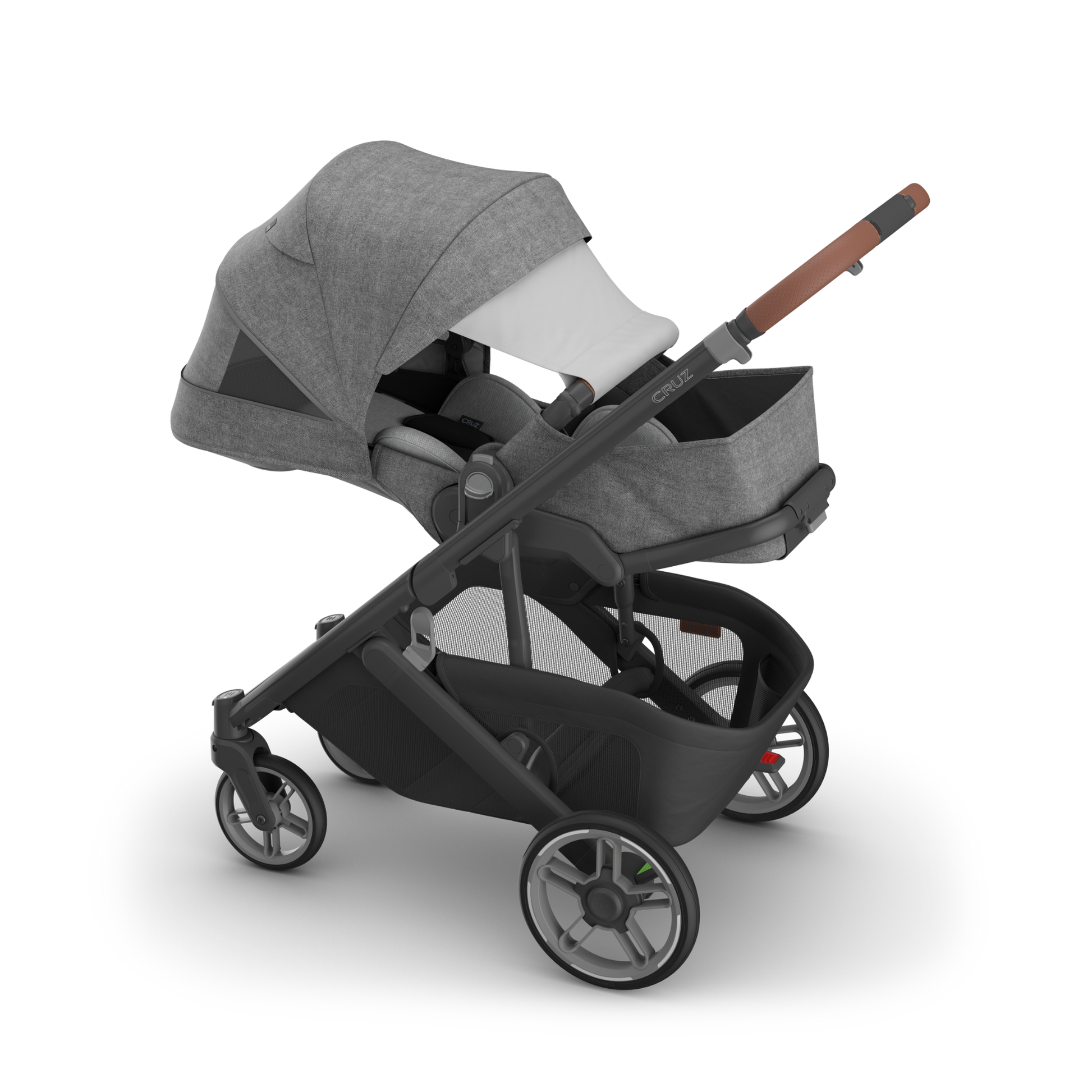 Carriola UPPAbaby CRUZ V3 reversible reclinable desde recién nacido hasta 22.7 kg con plegado compacto y UPF 50+ FlexR+X