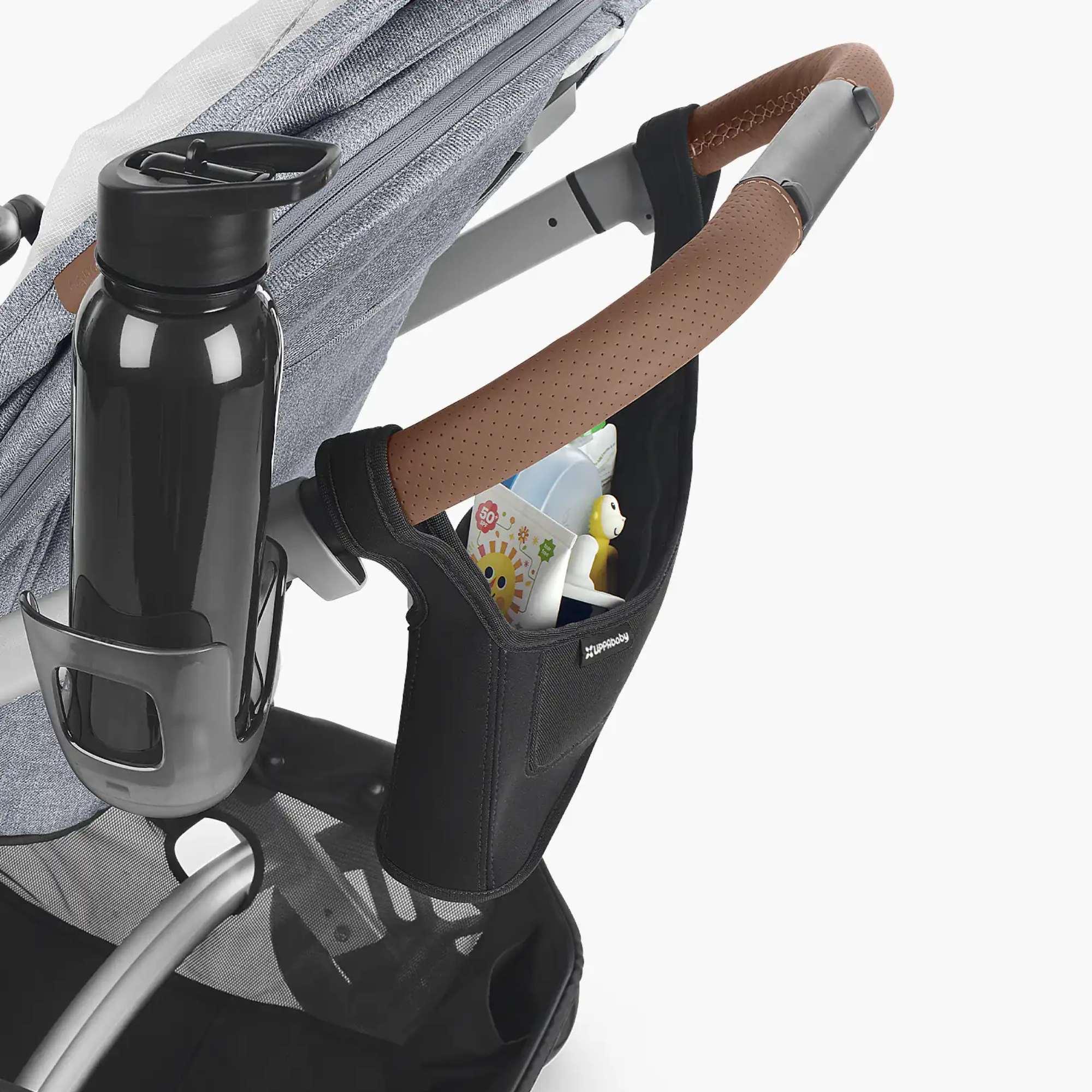 Organizador Carry-All para padres múltiples compartimentos, bolsillo con cremallera y soporte para botellas, compatible Vista y Cruz