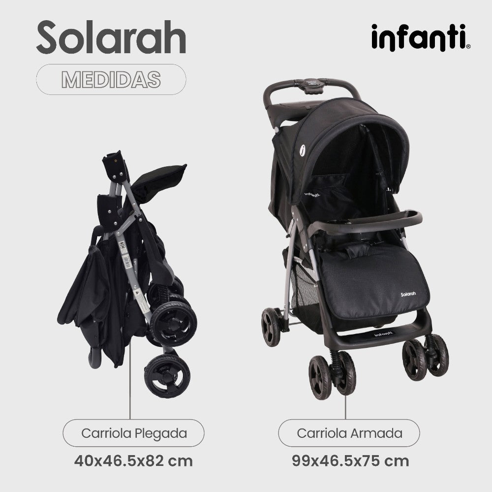 Infanti Carriola Sistema De Viaje Solarah Plegable Con Portabebé