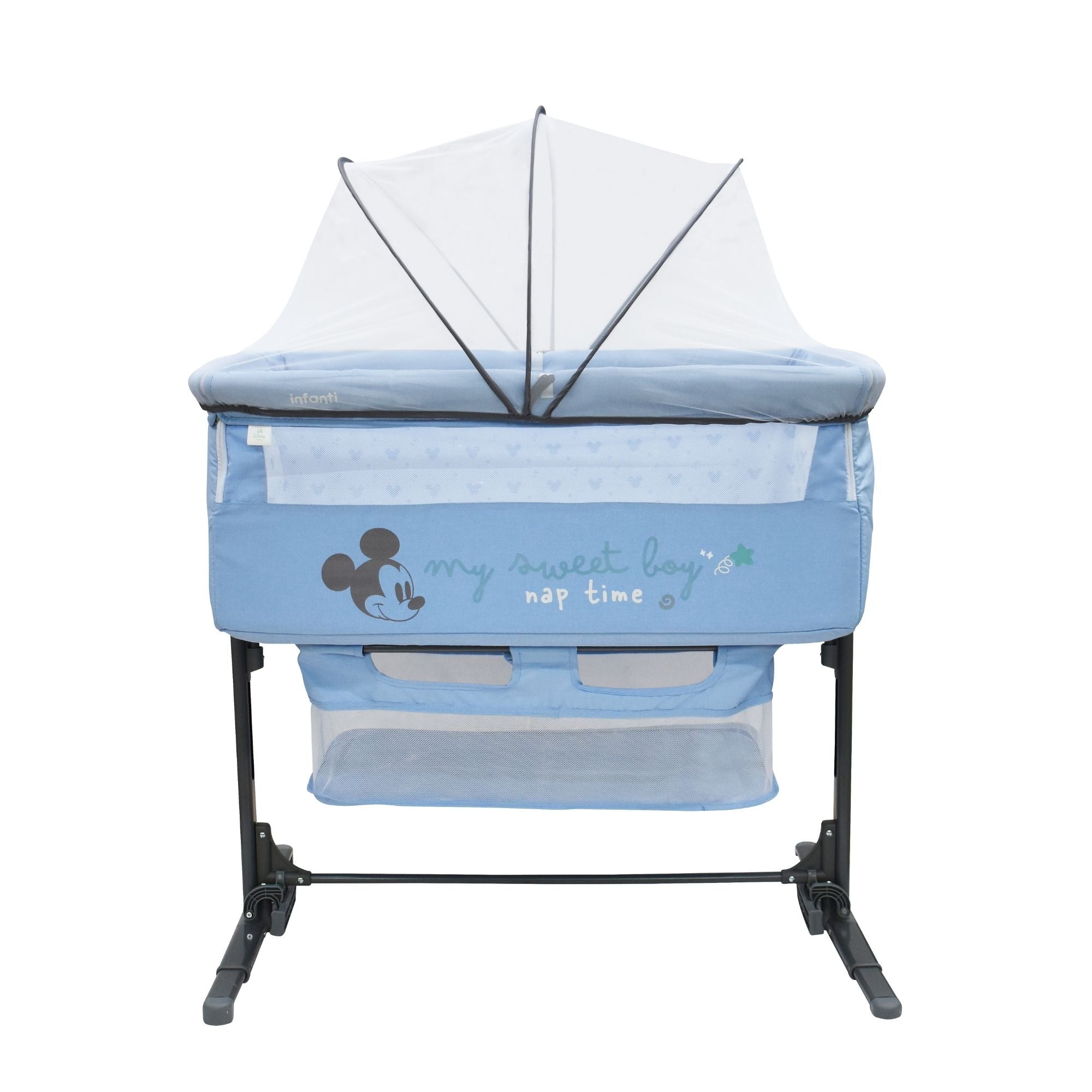 Cuna Colecho De Bebe Plegable Con Mosquitero Y Lateral Abatible