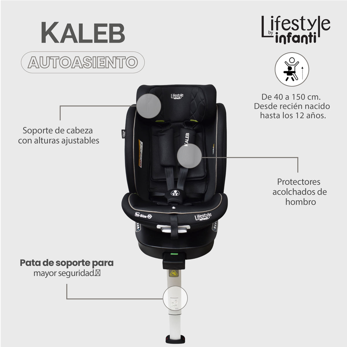Lifestyle By Infanti Autoasiento Kaleb 360° I-size Isofix