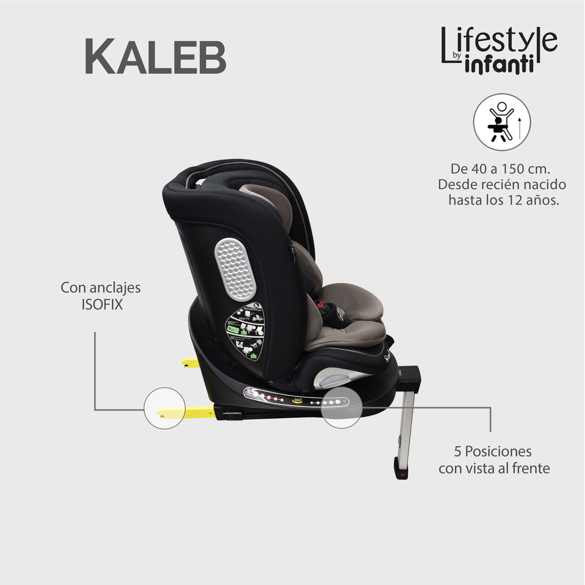Lifestyle By Infanti Autoasiento Kaleb 360° I-size Isofix
