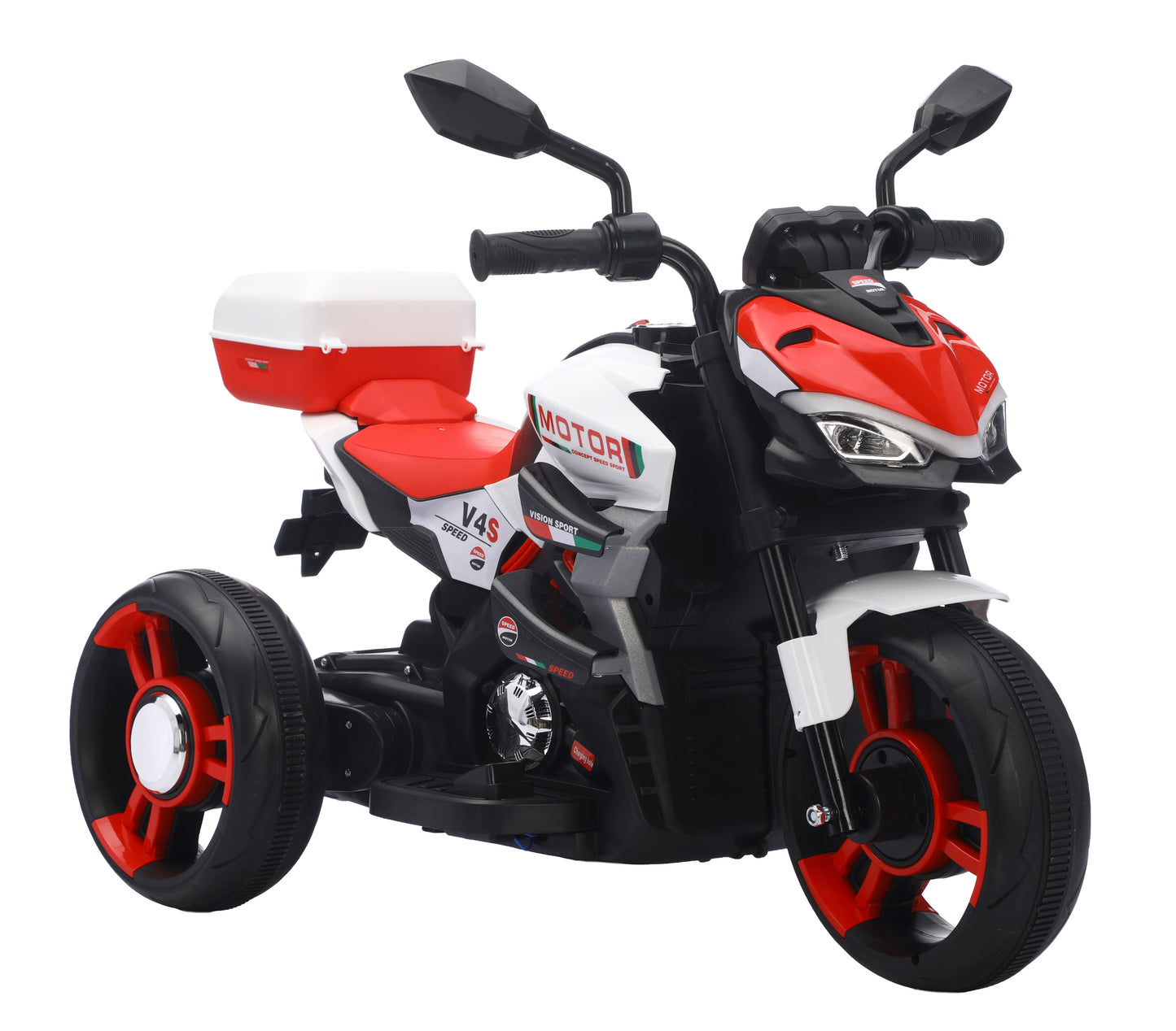 Motocicleta Montable Eléctrica V4s Speed Con Música Y Luces