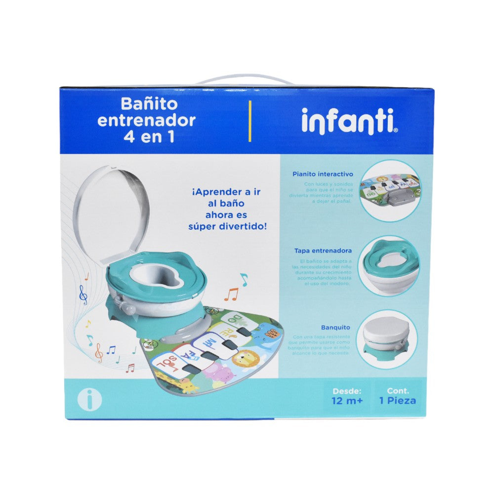 Bañito Entrenador 4 En 1 Con Piano Interactivo