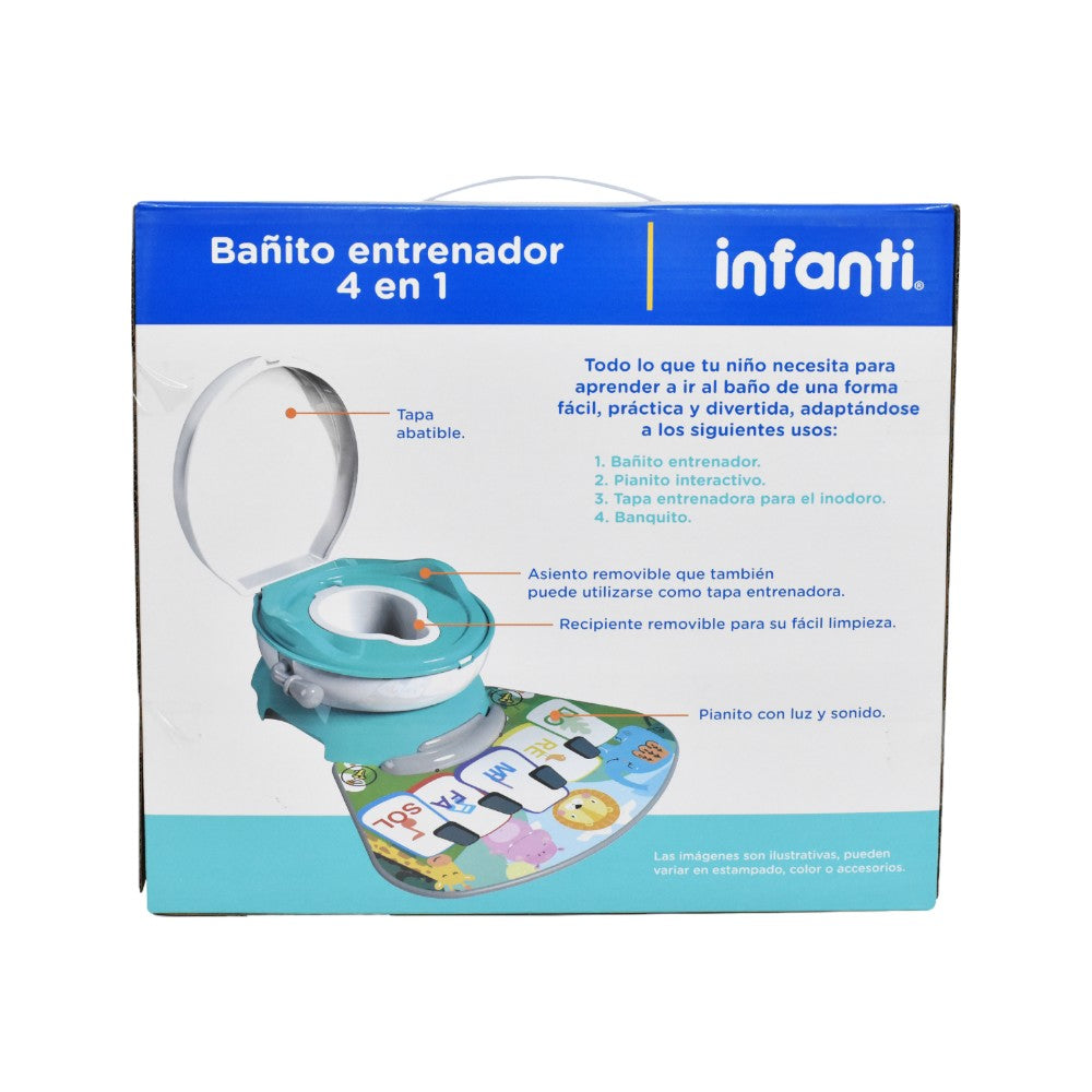 Bañito Entrenador 4 En 1 Con Piano Interactivo