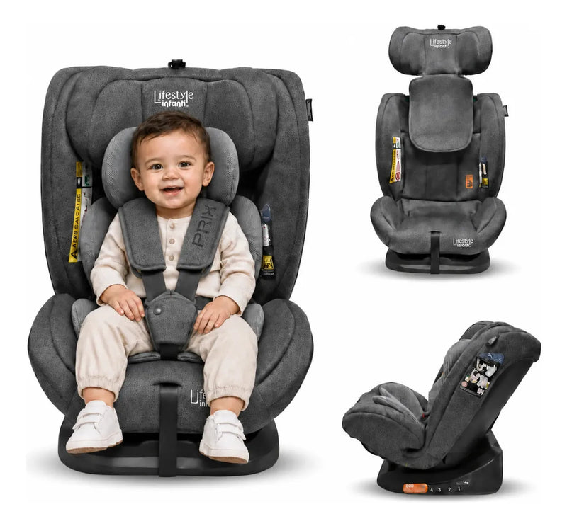 Autoasiento Reclinable Prix Con Soporte Desmontable Para La Cabeza Arnés De Seguridad De 5 Puntos Aprobado Por La Regulación R129 (i-Size) Edad Recomendada 0 a 12 años Lifestyle By Infanti