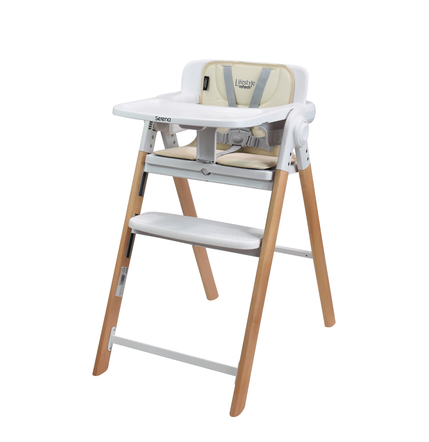 Silla Alta Periquera 2 En 1 Plegable Con Arnes De 5 Puntos