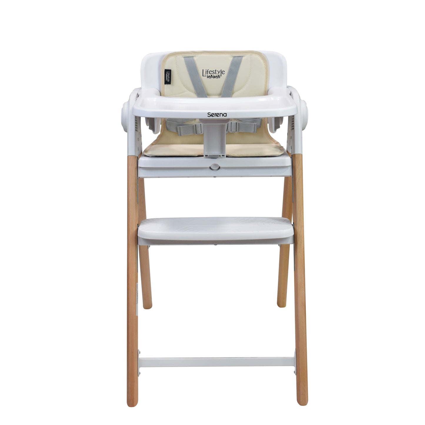 Silla Alta Periquera 2 En 1 Plegable Con Arnes De 5 Puntos