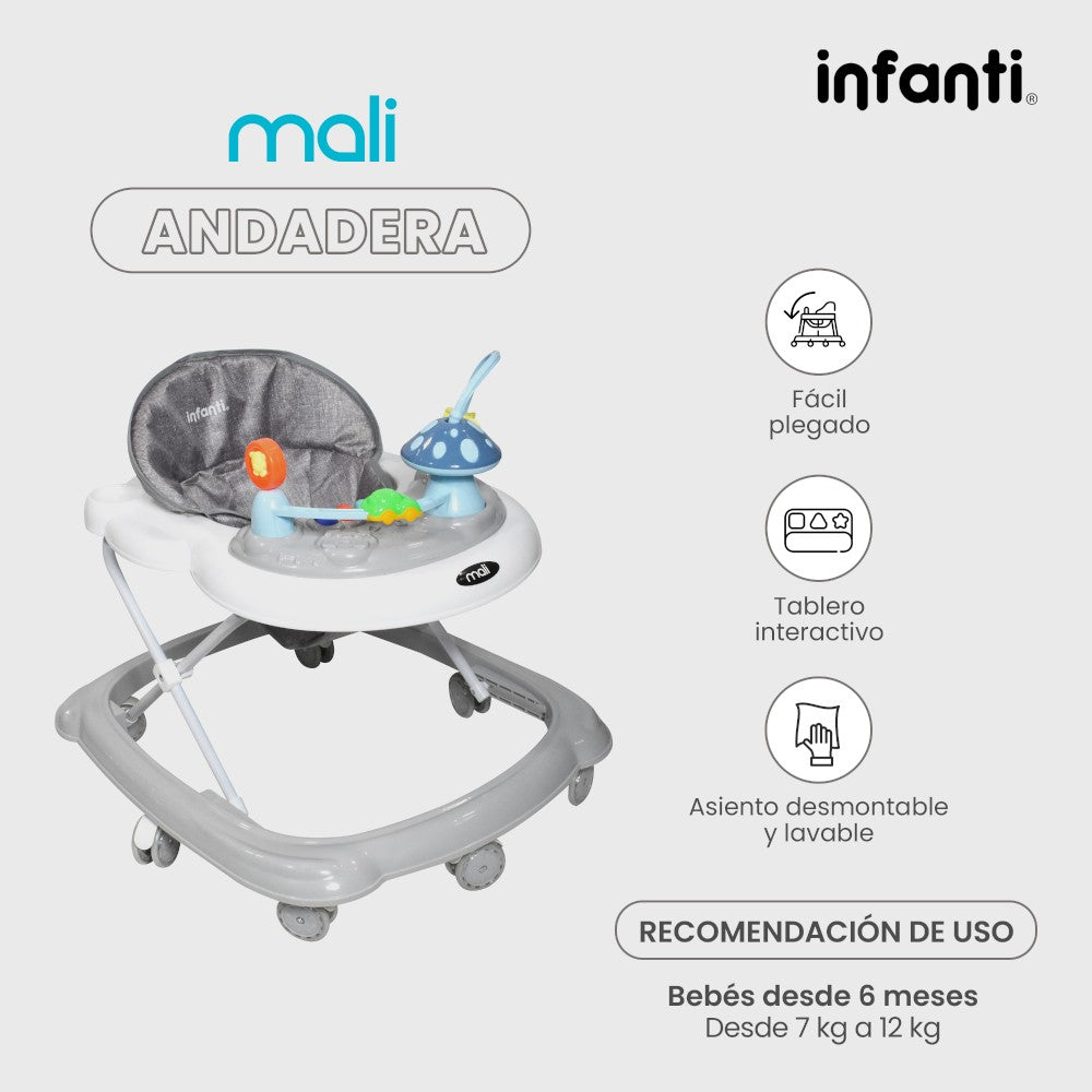 Andadera Mali Infanti Charola Musical y Removible