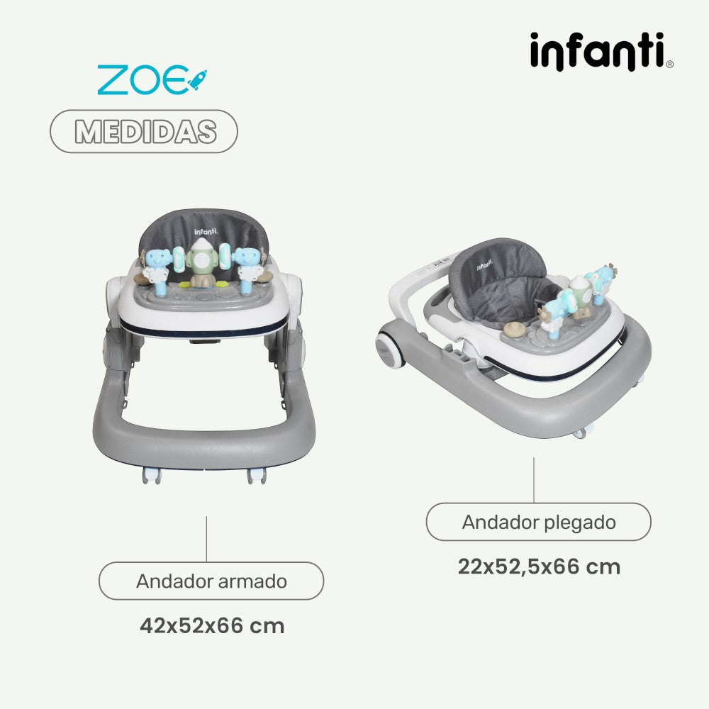 Andadera Zoe Infanti 2 en 1 Caminadora