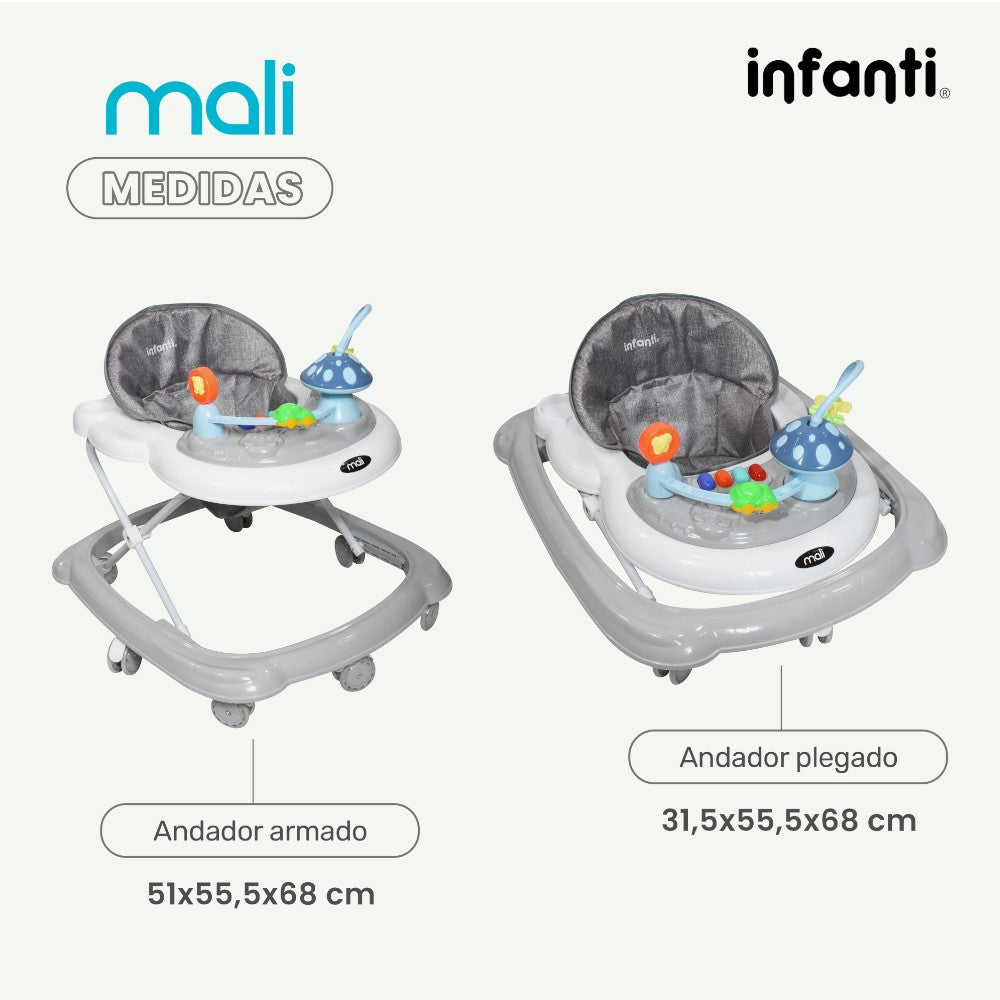 Andadera Mali Infanti Charola Musical y Removible