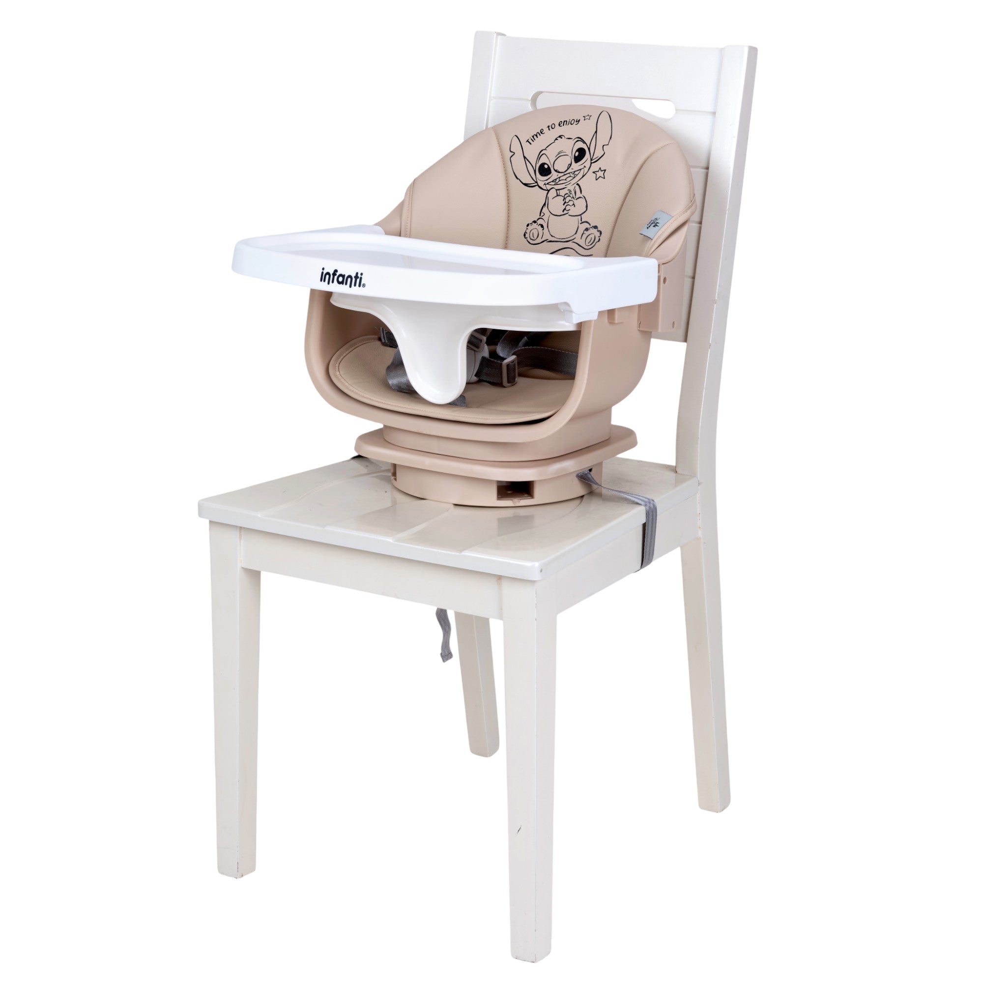 Silla Alta Periquera 7 En 1 Stitch Time Con Giro 360°