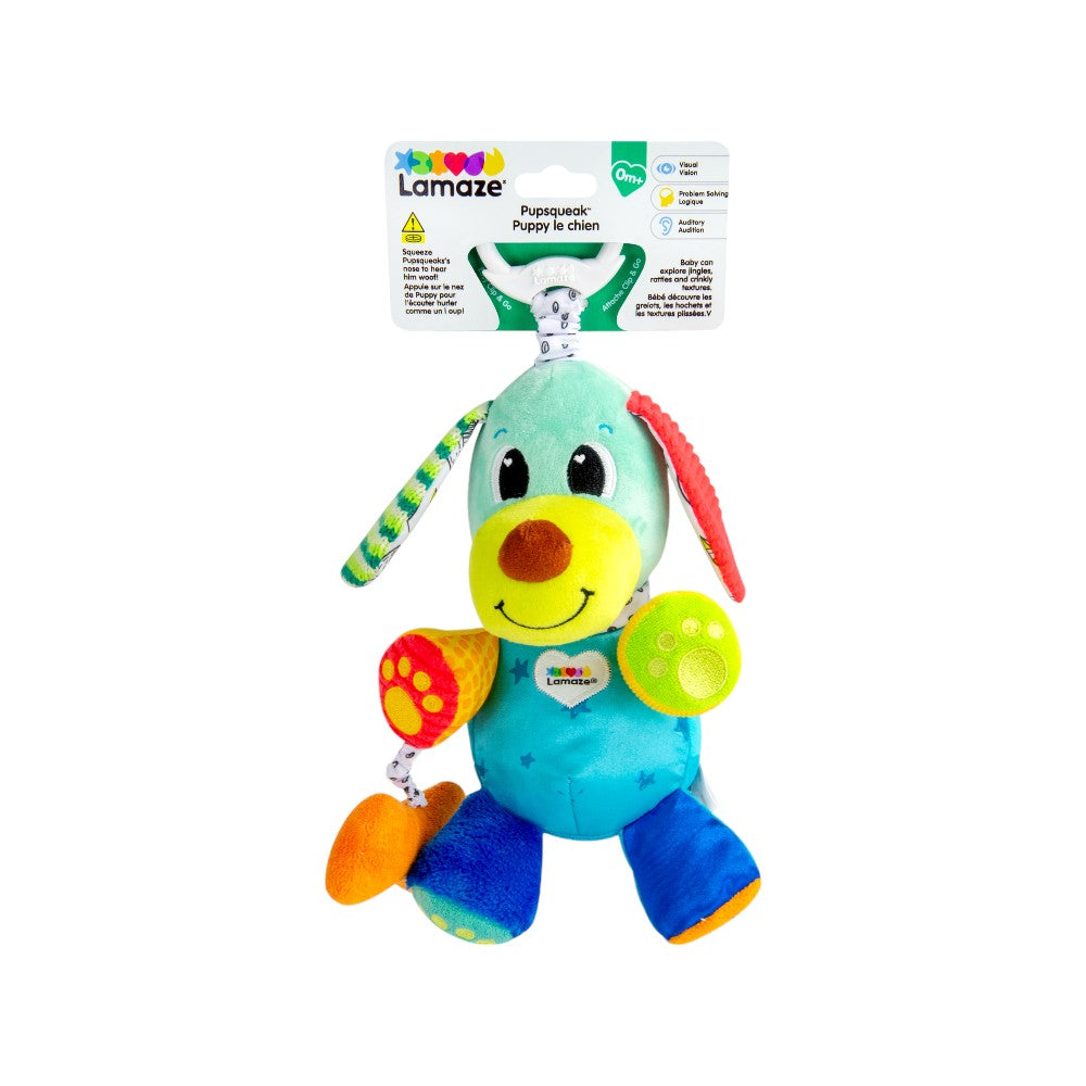 Juguete Interactivo Cachorro Pupsqueak Multicolor Lamaze