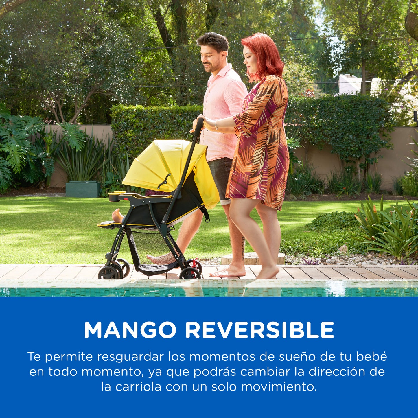 Carriola Infanti Swivel Para Bebe Con Mango Reversible