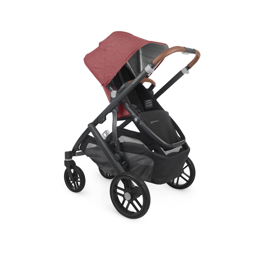 Carriola UPPAbaby Vista V2 Lucy: Mango Telescópico, Asiento Reversible y Toldo Expandible con Protección UPF 50+