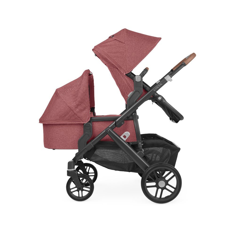 Carriola UPPAbaby Vista V2 Lucy: Mango Telescópico, Asiento Reversible y Toldo Expandible con Protección UPF 50+