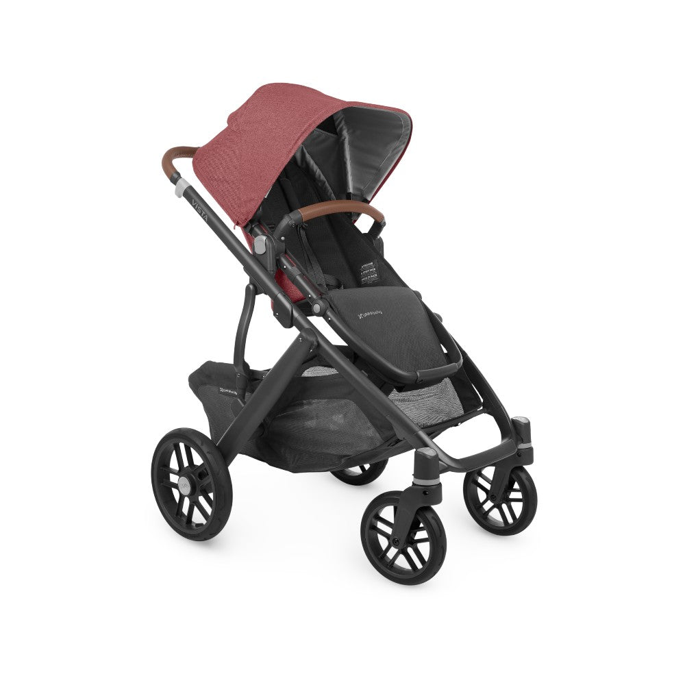 Carriola UPPAbaby Vista V2 Lucy: Mango Telescópico, Asiento Reversible y Toldo Expandible con Protección UPF 50+