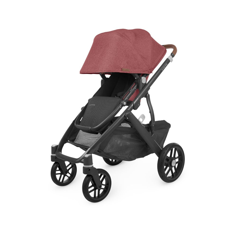 Carriola UPPAbaby Vista V2 Lucy: Mango Telescópico, Asiento Reversible y Toldo Expandible con Protección UPF 50+