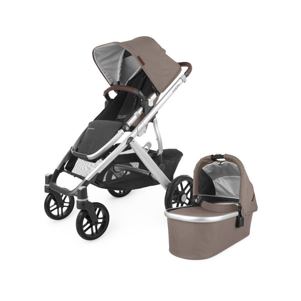 Carriola UPPAbaby Vista V2 Theo: Mango Telescópico, Asiento Reversible y Toldo Expandible con Protección UPF 50+