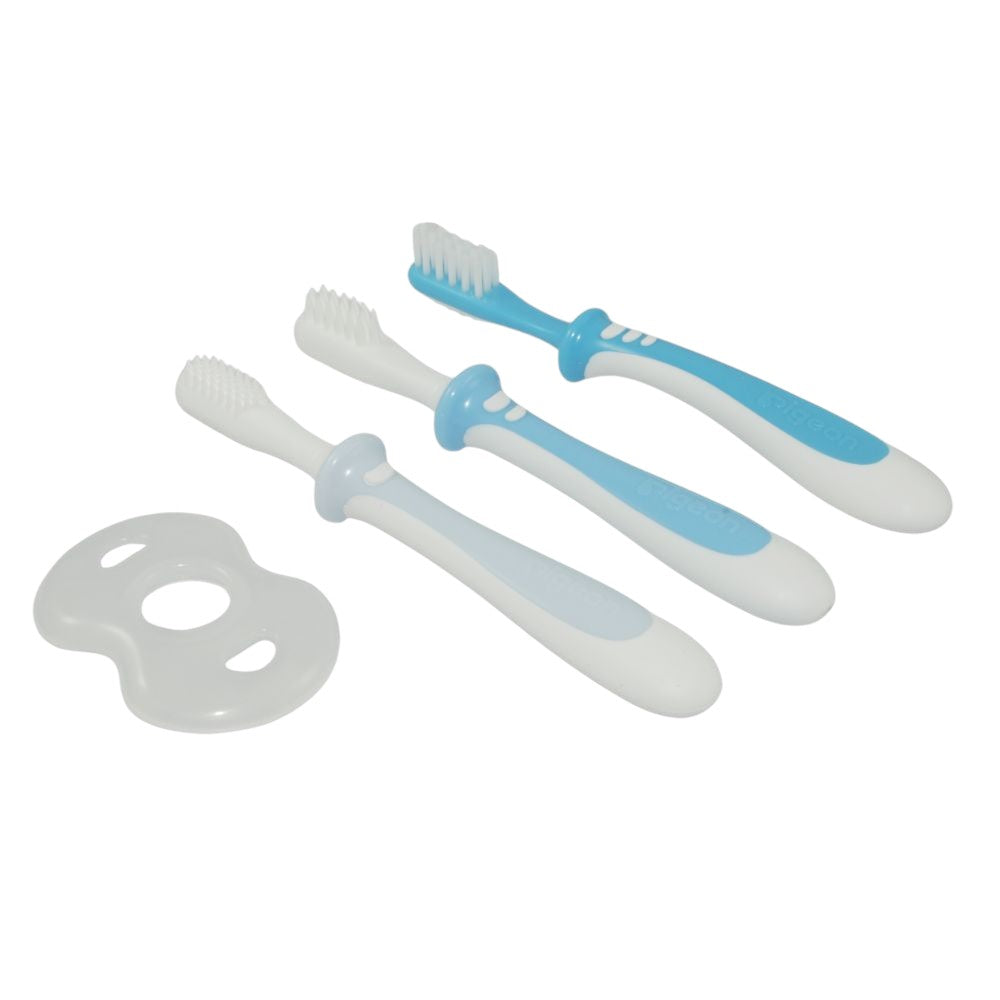 Pack 3 Cepillos Dental Infantil 1 2 3 Pigeon 6 M+ Libre Bpa