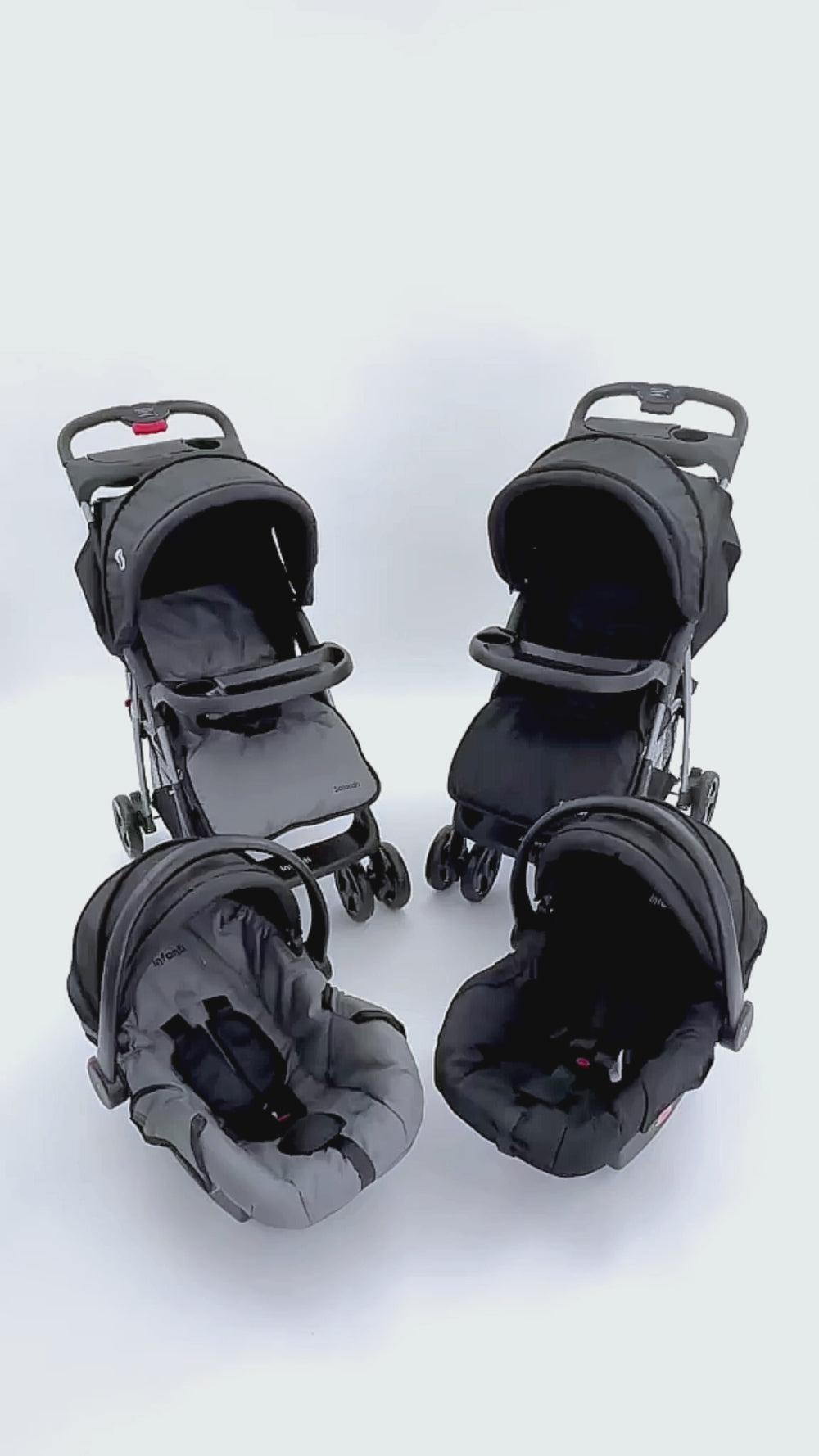 Carriola Travel System Solarah Con Portabebé Grupo 0+ y Plegado a Una Mano