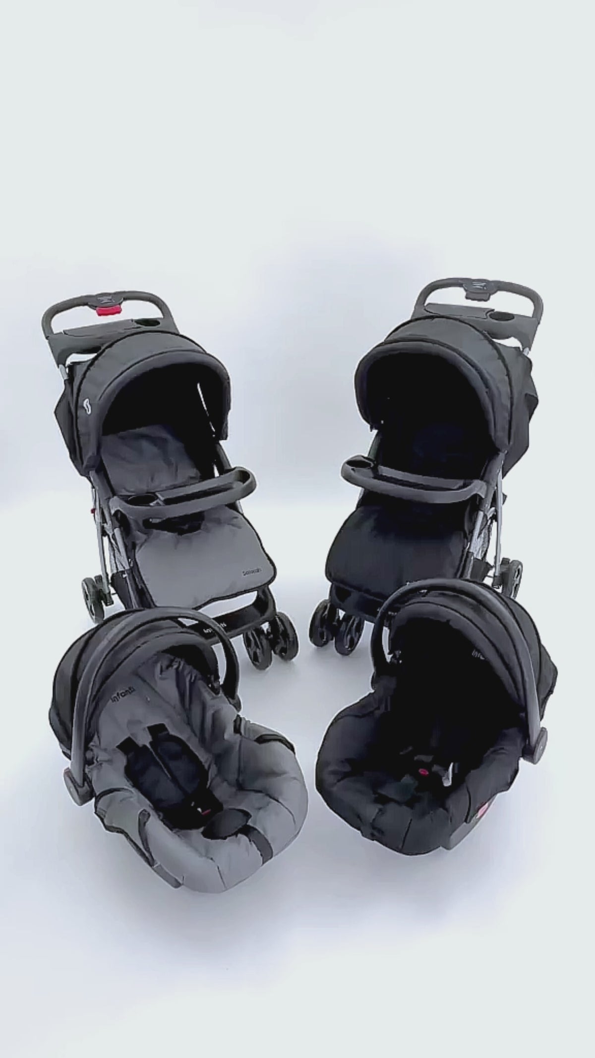 Carriola Travel System Solarah Con Portabebé Grupo 0+ y Plegado a Una Mano