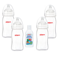 Set de 4 Biberones y Limpiador de 200 ml